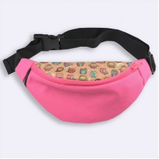 Рожева дитяча бананка з совами TWINSSTORE БД132