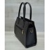 Каркасна жіноча сумка Welassie золото з чорним гладким 31209