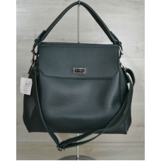 Сумка Welassie на три відділення зеленого кольору (нікель) 54028