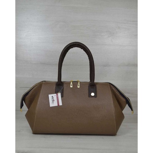 Классическая женская сумка Welassie Оливия кофейного цвета 31902