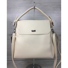 Сумка три відділення Welassie бежевого кольору (нікель) 54029