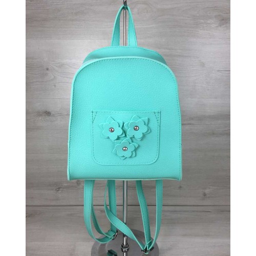 Рюкзак молодіжний Welassie Квіти м'ятного кольору 44312