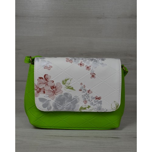 Маленький универсальный женский клатч Welassie салатового цвета 60519