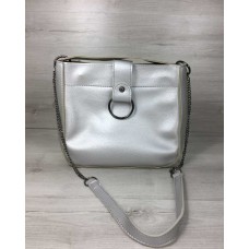 Молодіжна жіноча сумка Welassie Єва срібного кольору (нікель) 55111