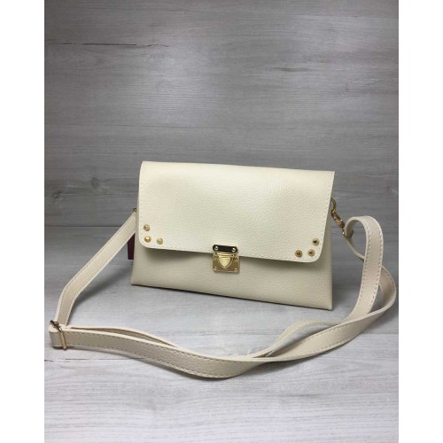 Женская сумка-клатч Welassie Келли бежевого цвета 60709