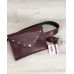 Жіноча сумка на пояс бордо кольору 99103