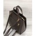 Молодіжний каркасний сумка-рюкзак коричневого кольору зі вставкою коричневий крокодил 44805