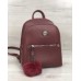 Молодіжний рюкзак Бонні з пушком бордового кольору 44407