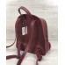 Молодіжний рюкзак Бонні з пушком бордового кольору 44407