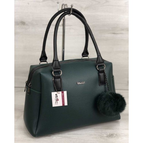 Жіноча сумка Агата зеленого кольору 55908