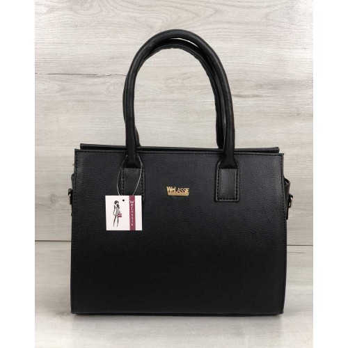 Каркасная женская сумка Welassie Селин черного цвета 31215