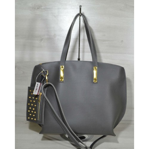 Сумка Welassie с кошельком серого цвета 54602