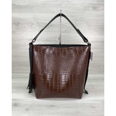 Жіноча сумка «Шеррі» коричнева Welassie 59003