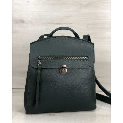 Рюкзак жіночий «Деніс» зелений Welassie 45028