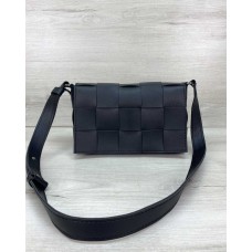 Жіноча сумка Bottega плетені чорна Welassie 62604