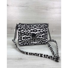 Стильная сумка Rika черно-белый леопард Welassie T6203
