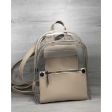 Рюкзак «Бонні» прозорий силікон з бежевим Welassie 44419
