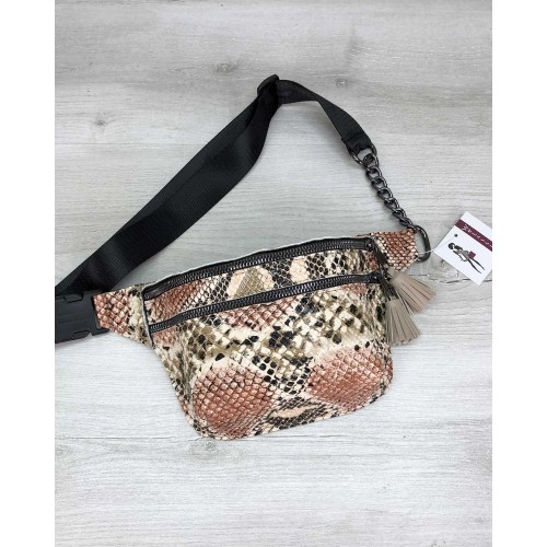 Сумка на пояс Элен бежевая Welassie 61213