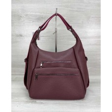 Жіночий сумка рюкзак «Голді» бордовий Welassie 59307