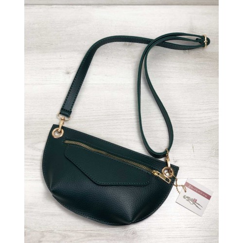 Женская сумка сумка на пояс- клатч Нана зеленого цвета Welassie 61008