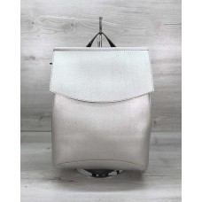 Жіночий рюкзак сумка срібного кольору (нікель) Welassie 44211