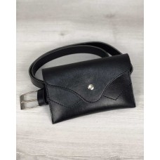 Женская сумка на пояс черного цвета Welassie 99154