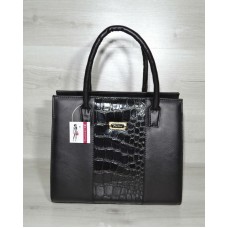 Женская сумка Welassie Бочонок черный с черной лаковой вставкой 31610 Welassie 31610