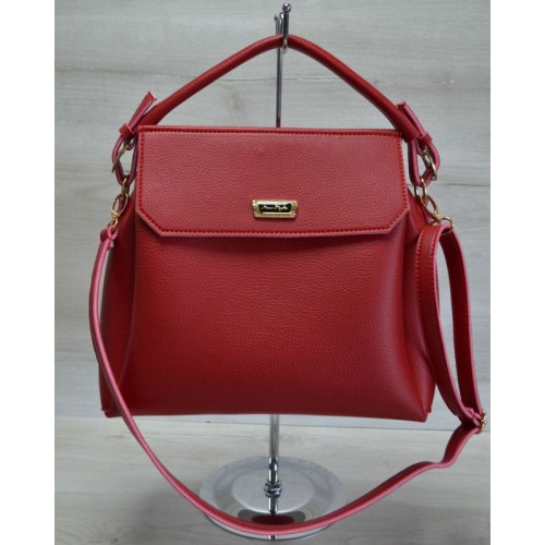 Сумка Welassie три отделения красного цвета 54002