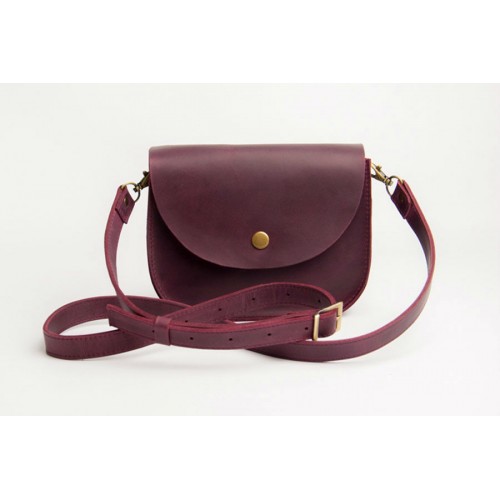 Женская кожаная сумка Wellbags Saddle vinous mini W008.6M бордо