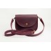 Женская кожаная сумка Wellbags Saddle vinous mini W008.6M бордо