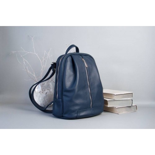Рюкзак Wellbags Monik Leather Backpack blue w062 синий