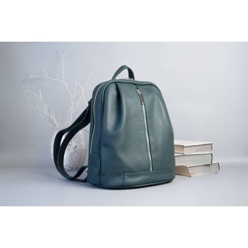 Рюкзак Wellbags Monik Leather Backpack green w062.1 зеленый