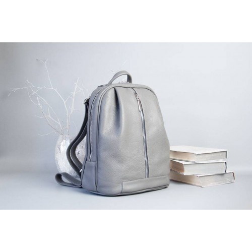 Рюкзак Wellbags Monik Leather Backpack gray w062.6 сірий