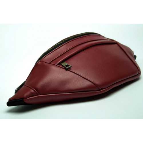 Сумка на пояс Wellbags Waist Bag Lindis Burgundy бордовая