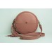 Женская кожаная сумка Wellbags Pink bag circle розовая