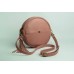 Женская кожаная сумка Wellbags Pink bag circle розовая
