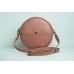 Женская кожаная сумка Wellbags Pink bag circle розовая
