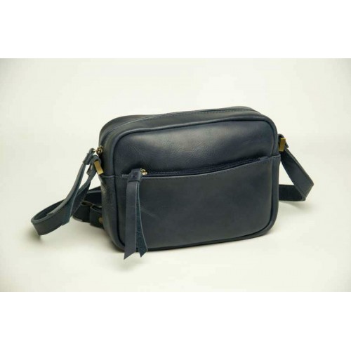Женская кожаная сумка Wellbags CrossBody Verbenka blue W059.3 синяя
