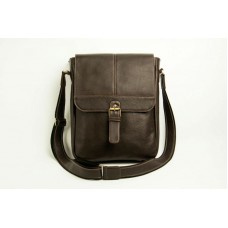 Мужская кожаная сумка Wellbags Large Messenger Mercurio W056 темно-коричневая