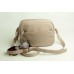 Женская кожаная сумка Wellbags CrossBody Verbenka powder W059.9 серый беж