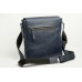 Мужская кожаная сумка Wellbags Large Messenger Getus blue W058.2 синяя