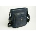 Мужская кожаная сумка Wellbags Large Messenger Getus blue W058.2 синяя