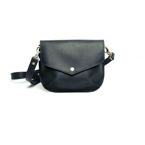 Женская кожаная сумка Wellbags Flapbag little blue W014.3M синяя