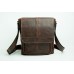 Мужская кожаная сумка Wellbags Large Messenger Getus brown W058 коричневая