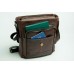 Мужская кожаная сумка Wellbags Large Messenger Getus brown W058 коричневая