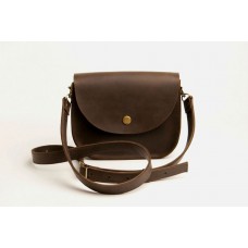 Жіноча шкіряна сумка Wellbags Saddle brown min W008M коричнева