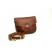 Женская кожаная сумка Wellbags Flapbag little ocher W014.2M рыжая