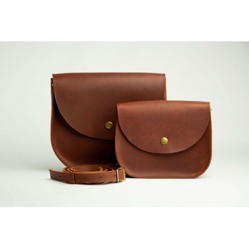 Женская кожаная сумка Wellbags Saddle ocher mini W008.1M рыжая