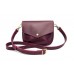 Женская кожаная сумка Wellbags Flapbag little vinous W014.6M бордовая