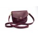 Женская кожаная сумка Wellbags Flapbag little vinous W014.6M бордовая